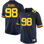 Men's West Virginia Mountaineers NCAA #98 Leighton Bechdel Navy Authentic Nike Stitched College Football Jersey MR15Z32AD